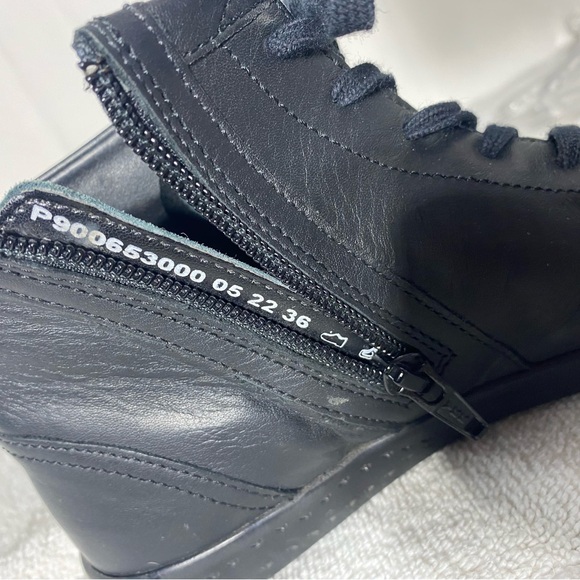 Softinos Black Leather Lace Up High Top Sneakers - Picture 7 of 12